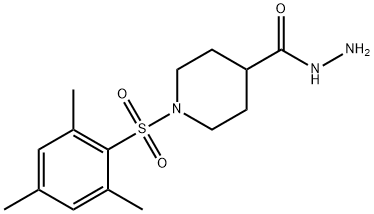 1-(MESITYLSULFONYL)PIPERIDINE-4-CARBOHYDRAZIDE Structure