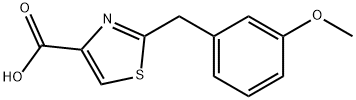 2-(3-methoxybenzyl)-1,3-thiazole-4-carboxylic acid 구조식 이미지