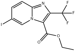 ethyl 6-iodo-2-(trifluoromethyl)imidazo[1,2-a]pyridine-3-carboxylate 구조식 이미지