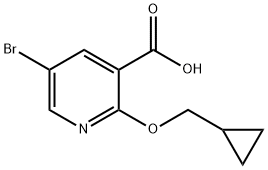 5-bromo-2-(cyclopropylmethoxy)nicotinic acid Structure