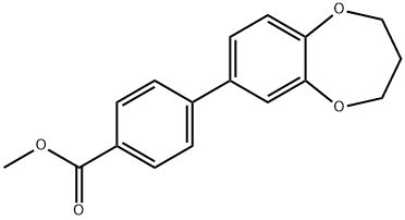 methyl 4-(3,4-dihydro-2H-1,5-benzodioxepin-7-yl)benzenecarboxylate 구조식 이미지