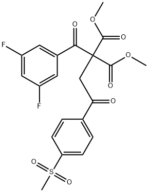 dimethyl 2-(3,5-difluorobenzoyl)-2-{2-[4-(methylsulfonyl)phenyl]-2-oxoethyl}malonate 구조식 이미지