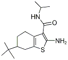 2-Amino-6-tert-butyl-N-isopropyl-4,5,6,7-tetrahydro-1-benzothiophene-3-carboxamid Structure