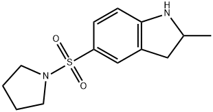 2-Methyl-5-(pyrrolidin-1-ylsulfonyl)indoline 구조식 이미지