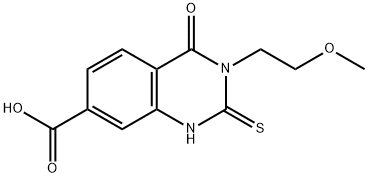 3-(2-Methoxyethyl)-4-oxo-2-thioxo-1,2,3,4-tetrahydroquinazoline-7-carboxylic acid 구조식 이미지