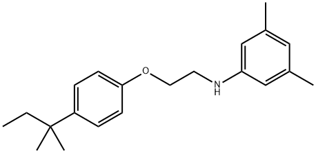 3,5-Dimethyl-N-{2-[4-(tert-pentyl)phenoxy]-ethyl}aniline Structure