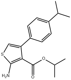 Isopropyl 2-amino-4-(4-isopropylphenyl)thiophene-3-carboxylate 구조식 이미지