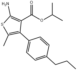 Isopropyl 2-amino-5-methyl-4-(4-propylphenyl)-thiophene-3-carboxylate Structure