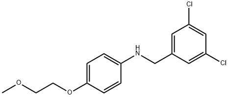 N-(3,5-Dichlorobenzyl)-4-(2-methoxyethoxy)aniline 구조식 이미지