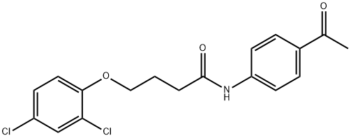 N-(4-Acetylphenyl)-4-(2,4-dichlorophenoxy)-butanamide 구조식 이미지