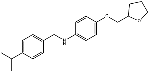 N-(4-Isopropylbenzyl)-4-(tetrahydro-2-furanylmethoxy)aniline Structure