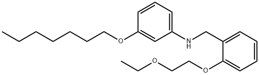 N-[2-(2-Ethoxyethoxy)benzyl]-3-(heptyloxy)aniline Structure