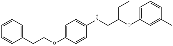 N-[2-(3-Methylphenoxy)butyl]-4-(phenethyloxy)-aniline 구조식 이미지