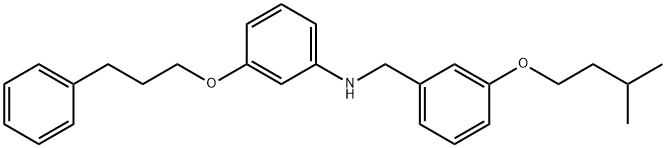 N-[3-(Isopentyloxy)benzyl]-3-(3-phenylpropoxy)aniline Structure