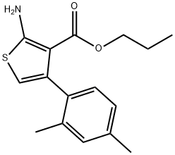Propyl 2-amino-4-(2,4-dimethylphenyl)thiophene-3-carboxylate 구조식 이미지