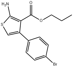 Propyl 2-amino-4-(4-bromophenyl)thiophene-3-carboxylate 구조식 이미지