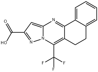 7-(trifluoromethyl)-5,6-dihydrobenzo[h]pyrazolo[5,1-b]quinazoline-10-carboxylic acid Structure