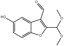 2-(dimethoxymethyl)-5-hydroxy-1-benzofuran-3-carbaldehyde 구조식 이미지