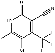 5-클로로-2-히드록시-6-메틸-4-(트리플루오로메틸)니코티노니트릴 구조식 이미지