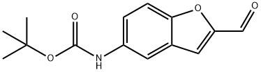 tert-butyl N-(2-formyl-1-benzofuran-5-yl)carbamate 구조식 이미지