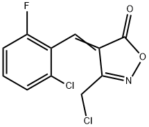 (4E)-4-(2-chloro-6-fluorobenzylidene)-3-(chloromethyl)isoxazol-5(4H)-one Structure