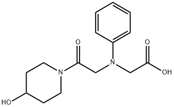 [[2-(4-hydroxypiperidin-1-yl)-2-oxoethyl](phenyl)amino]acetic acid 구조식 이미지