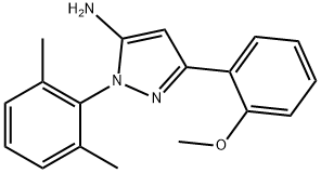 1-(2,6-dimethylphenyl)-3-(2-methoxyphenyl)-1H-pyrazol-5-amine 구조식 이미지