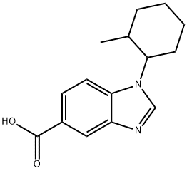 1-(2-methylcyclohexyl)-1H-benzimidazole-5-carboxylic acid 구조식 이미지