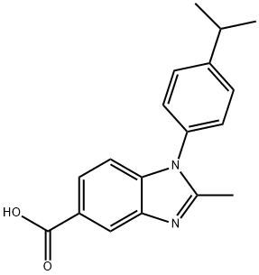 1-(4-isopropylphenyl)-2-methyl-1H-benzimidazole-5-carboxylic acid Structure