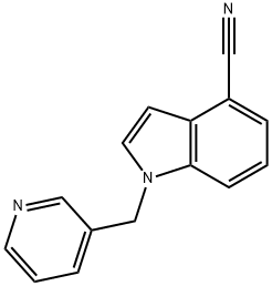 1-(pyridin-3-ylmethyl)-1H-indole-4-carbonitrile 구조식 이미지