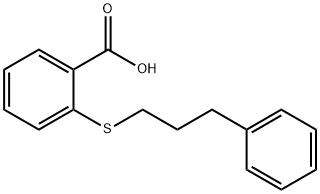 2-[(3-phenylpropyl)thio]benzoic acid 구조식 이미지