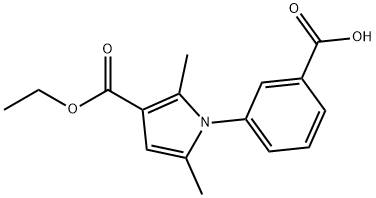 3-[3-(ethoxycarbonyl)-2,5-dimethyl-1H-pyrrol-1-yl]benzoic acid 구조식 이미지
