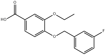 3-ethoxy-4-[(3-fluorobenzyl)oxy]benzoic acid Structure