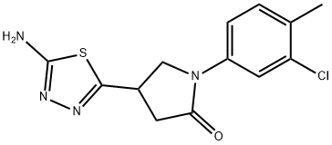 4-(5-amino-1,3,4-thiadiazol-2-yl)-1-(3-chloro-4-methylphenyl)pyrrolidin-2-one Structure