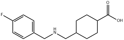 4-{[(4-fluorobenzyl)amino]methyl}cyclohexanecarboxylic acid Structure