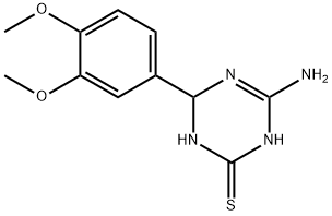 4-amino-6-(3,4-dimethoxyphenyl)-1,6-dihydro-1,3,5-triazine-2-thiol 구조식 이미지