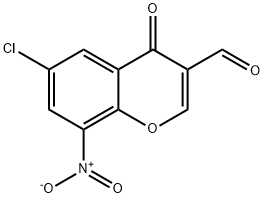 6-chloro-8-nitro-4-oxo-4H-chromene-3-carbaldehyde 구조식 이미지