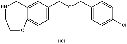 7-{[(4-chlorobenzyl)oxy]methyl}-2,3,4,5-tetrahydro-1,4-benzoxazepine hydrochloride 구조식 이미지