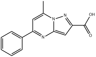 7-methyl-5-phenylpyrazolo[1,5-a]pyrimidine-2-carboxylic acid 구조식 이미지