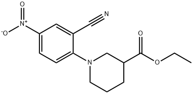 ethyl 1-(2-cyano-4-nitrophenyl)piperidine-3-carboxylate Structure