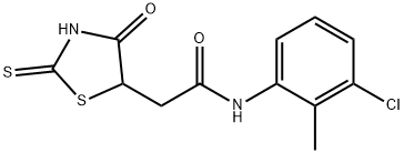 N-(3-chloro-2-methylphenyl)-2-(2-mercapto-4-oxo-4,5-dihydro-1,3-thiazol-5-yl)acetamide 구조식 이미지