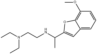 N,N-diethyl-N'-[1-(7-methoxy-1-benzofuran-2-yl)ethyl]ethane-1,2-diamine 구조식 이미지