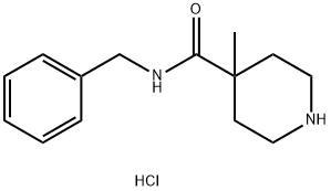 N-benzyl-4-methylpiperidine-4-carboxamide hydrochloride 구조식 이미지