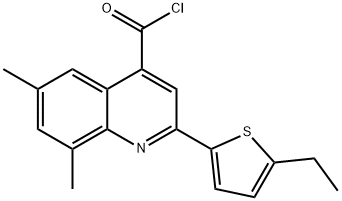 2-(5-ethyl-2-thienyl)-6,8-dimethylquinoline-4-carbonyl chloride Structure