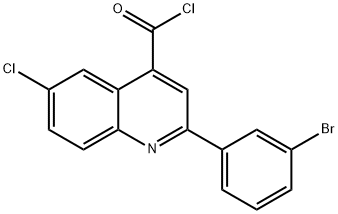 2-(3-bromophenyl)-6-chloroquinoline-4-carbonyl chloride Structure