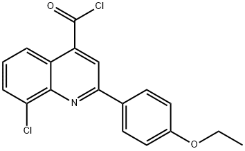 8-chloro-2-(4-ethoxyphenyl)quinoline-4-carbonyl chloride 구조식 이미지