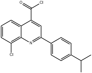 8-chloro-2-(4-isopropylphenyl)quinoline-4-carbonyl chloride 구조식 이미지