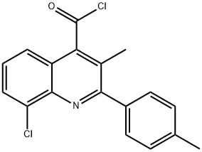 8-chloro-3-methyl-2-(4-methylphenyl)quinoline-4-carbonyl chloride 구조식 이미지