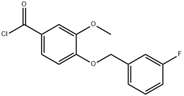 4-[(3-fluorobenzyl)oxy]-3-methoxybenzoyl chloride Structure