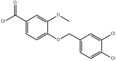 4-[(3,4-dichlorobenzyl)oxy]-3-methoxybenzoyl chloride 구조식 이미지